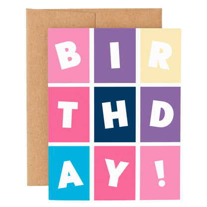 Color Block Birthday Card
